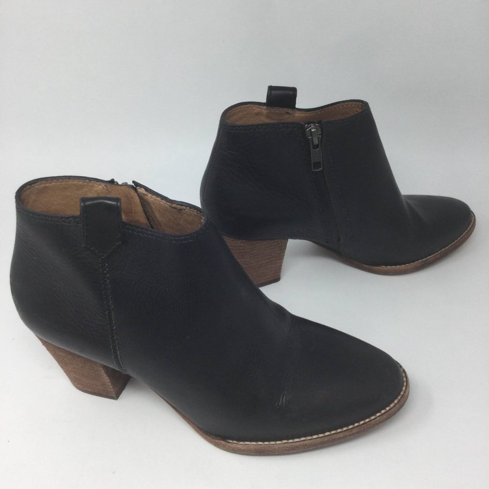 Madewell Billie Black Leather Ankle Boots 7.5 - Picture 5 of 7